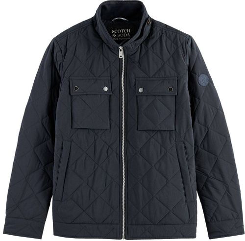 Scotch & Soda Quilted short jacket with Repreve f Blauw