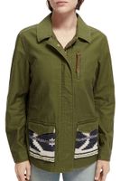 Embroidered field jacket Groen