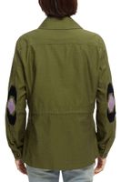Embroidered field jacket Groen