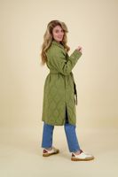 Parka Jas Onion Quilted Lang Groen