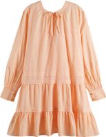 Light weight organic cotton tiered dress Oranje