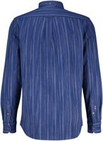 REGULAR FIT STRIPED SMART INDIGO SH Blauw