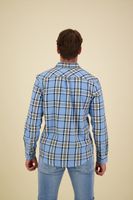 Overhemd YARN DYE FLANNEL CHECK Blauw