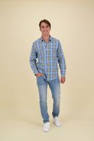 Overhemd YARN DYE FLANNEL CHECK Blauw