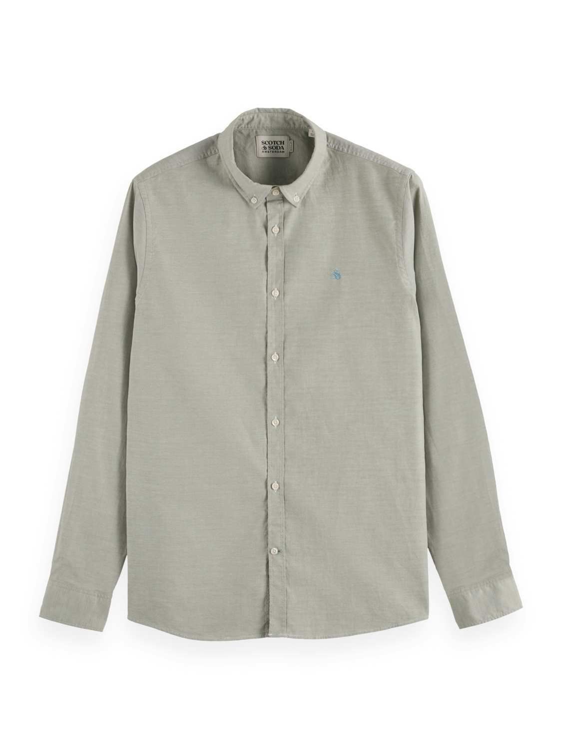 Scotch & Soda Overhemd Oxford Groen