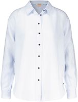 Oversized linen fit shirt Blauw