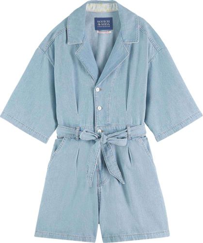 Scotch & Soda Worked out denim jumpsuit - Free Th Blauw