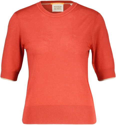 Scotch & Soda Short sleeved crew neck pullover Rood