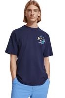 Front Back Sailor Artwork T-shirt Blauw