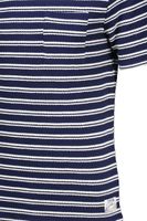 Structured Stripe Pocket T-shirt Blauw