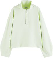 Zip anorak sweatshirt Groen