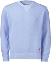 Garment dye structured sweatshirt Blauw