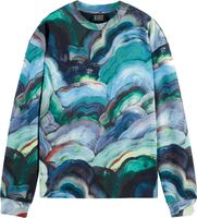 Digital AOP loose fit sweatshirt Blauw