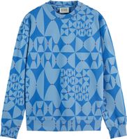 AOP Relaxed fit sweatshirt Blauw