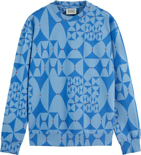 Scotch & Soda AOP Relaxed fit sweatshirt Blauw