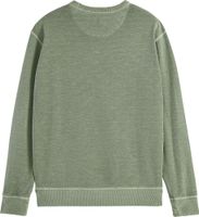 Garment-dyed structured sweatshirt Groen