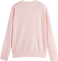Garment-dyed structured sweatshirt Rood