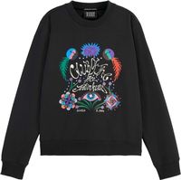 EMBROIDERED REGULAR FIT SWEATSHIRT Zwart