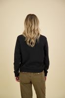 EMBROIDERED REGULAR FIT SWEATSHIRT Zwart