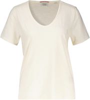 V-NECK SLUB REGULAR FIT T-SHIRT Wit