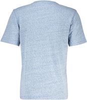 REGULAR FIT MELANGE T-SHIRT Blauw