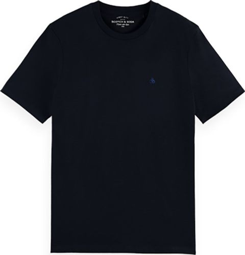 Scotch & Soda Crewneck jersey T-shirt in Organic Blauw