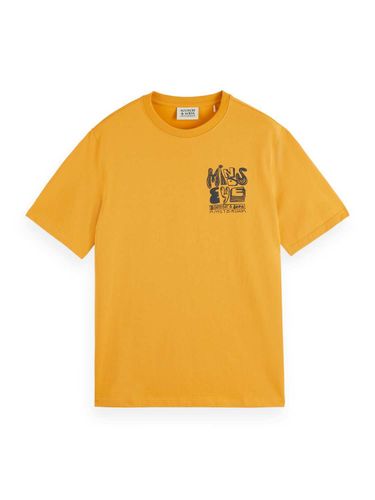 Scotch & Soda CHEST ARTWORK T-SHIRT Geel