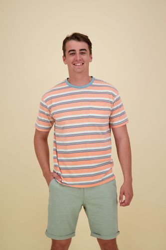 Scotch & Soda Yarn Dye Stripe Pocket T-shirt Multi
