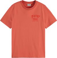 REGULAR FIT T-SHIRT WITH SMALL CHES Oranje