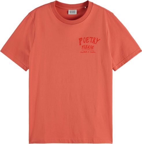 Scotch & Soda REGULAR FIT T-SHIRT WITH SMALL CHES Oranje