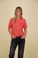 REGULAR FIT T-SHIRT WITH SMALL CHES Oranje