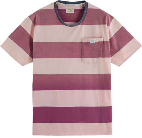 Scotch & Soda Washed striped relaxed-fit T-shirt Multi