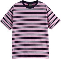 Stripe yarn-dyed relaxed fit t-shir Roze