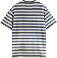 Washed Yarn Dye Stripe T-Shirt Wit