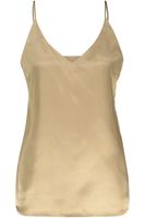 Camisole woven front jersey back Groen
