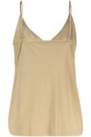 Camisole woven front jersey back Groen