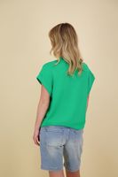 V-neck sleeveless modal sweatshirt Groen