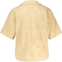 Jacquard toweling camp shirt Beige
