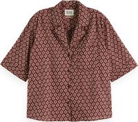 SS SHIRT LUREX PRINT Rood