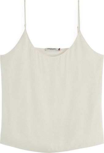 Scotch & Soda CORE JERSEY WOVEN TANK Wit