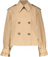 COTTON BLEND SHORT TRENCHCOAT Beige