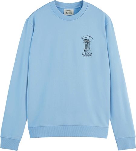 Scotch & Soda Left chest artwork sweatshirt Blauw