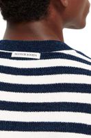 Textured stripe sweatshirt Blauw