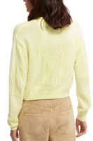 Cropped palm structure pullover Geel
