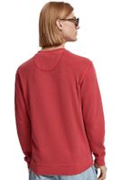 Garment Dye Structured Sweatshirt Rood