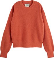 FUZZY CREW NECK PULLOVER Oranje