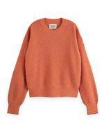 FUZZY CREW NECK PULLOVER Oranje