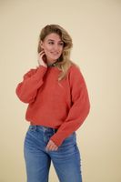 FUZZY CREW NECK PULLOVER Oranje