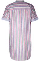 Striped oversized beach shirt dress Roze