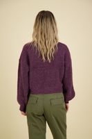 FUZZY RELAXED CARDIGAN Rood